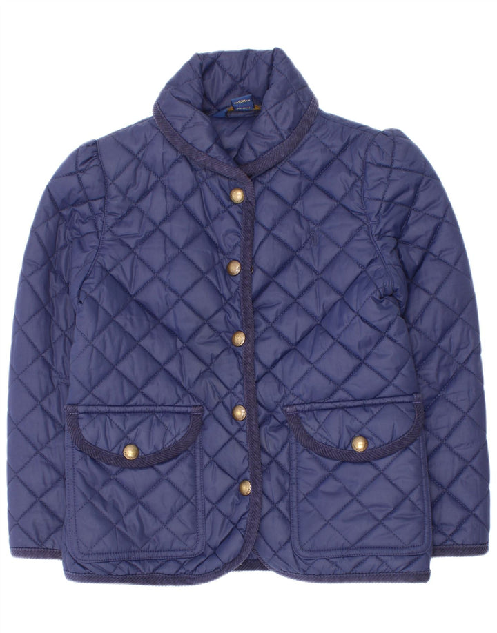 Jachetă matlasată Polo Ralph Lauren pentru fete 5-6 ani poliester bleumarin