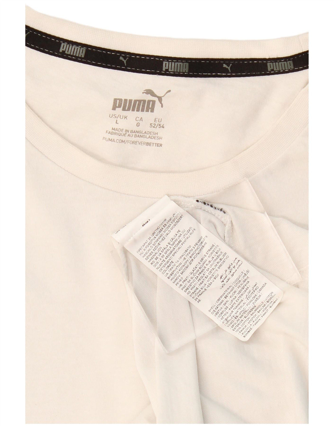 Tricou pentru bărbați PUMA Top mare din bumbac alb
