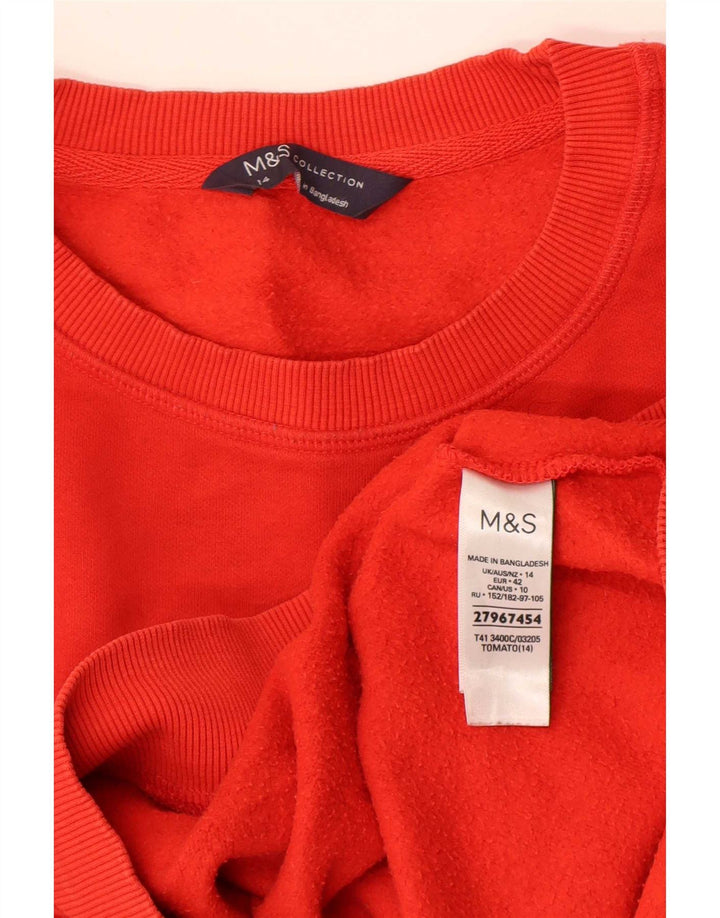 Pulover supradimensionat cu grafic pentru femei Marks & Spencer UK 14 Large Red