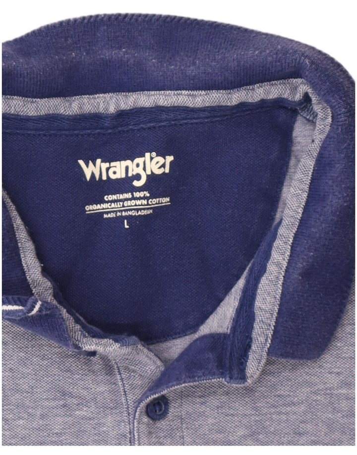 Cămașă polo Wrangler pentru bărbați, mare, albastru, bumbac