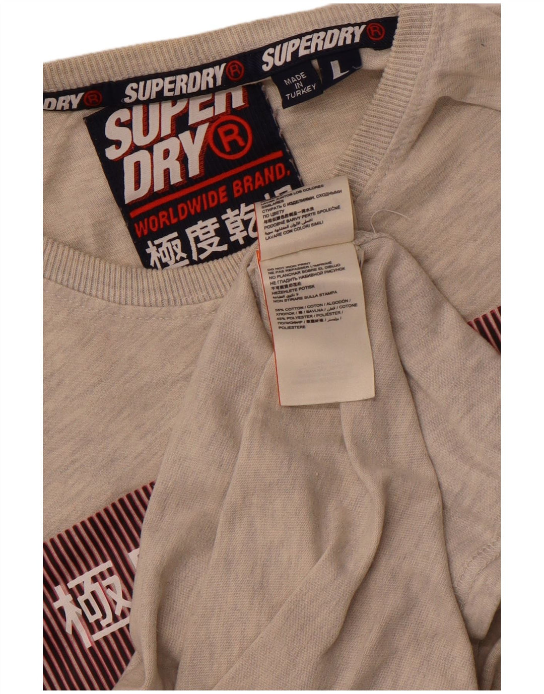Tricou grafic Superdry pentru bărbați, ediție limitată, mare, gri din bumbac