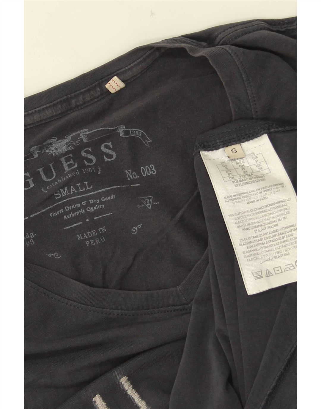 Tricou grafic Guess pentru bărbați Top mic din bumbac gri