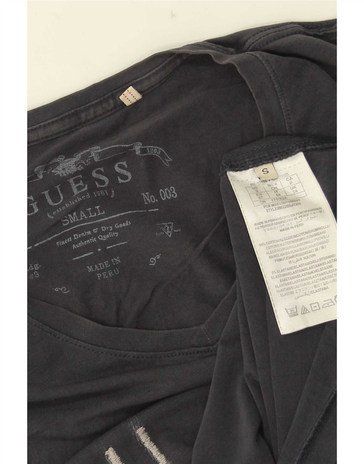 Tricou grafic Guess pentru bărbați Top mic din bumbac gri