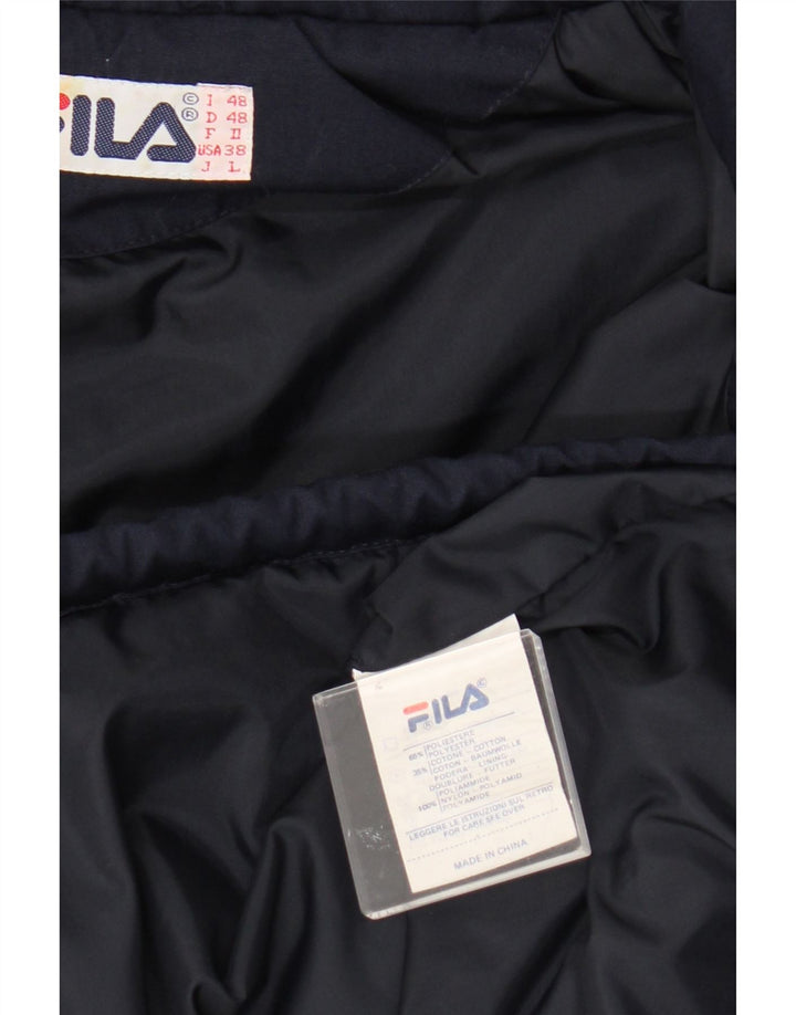 Jachetă Windbreaker pentru bărbați Fila cu glugă IT 48 Medium Bleumarin Poliester Retro