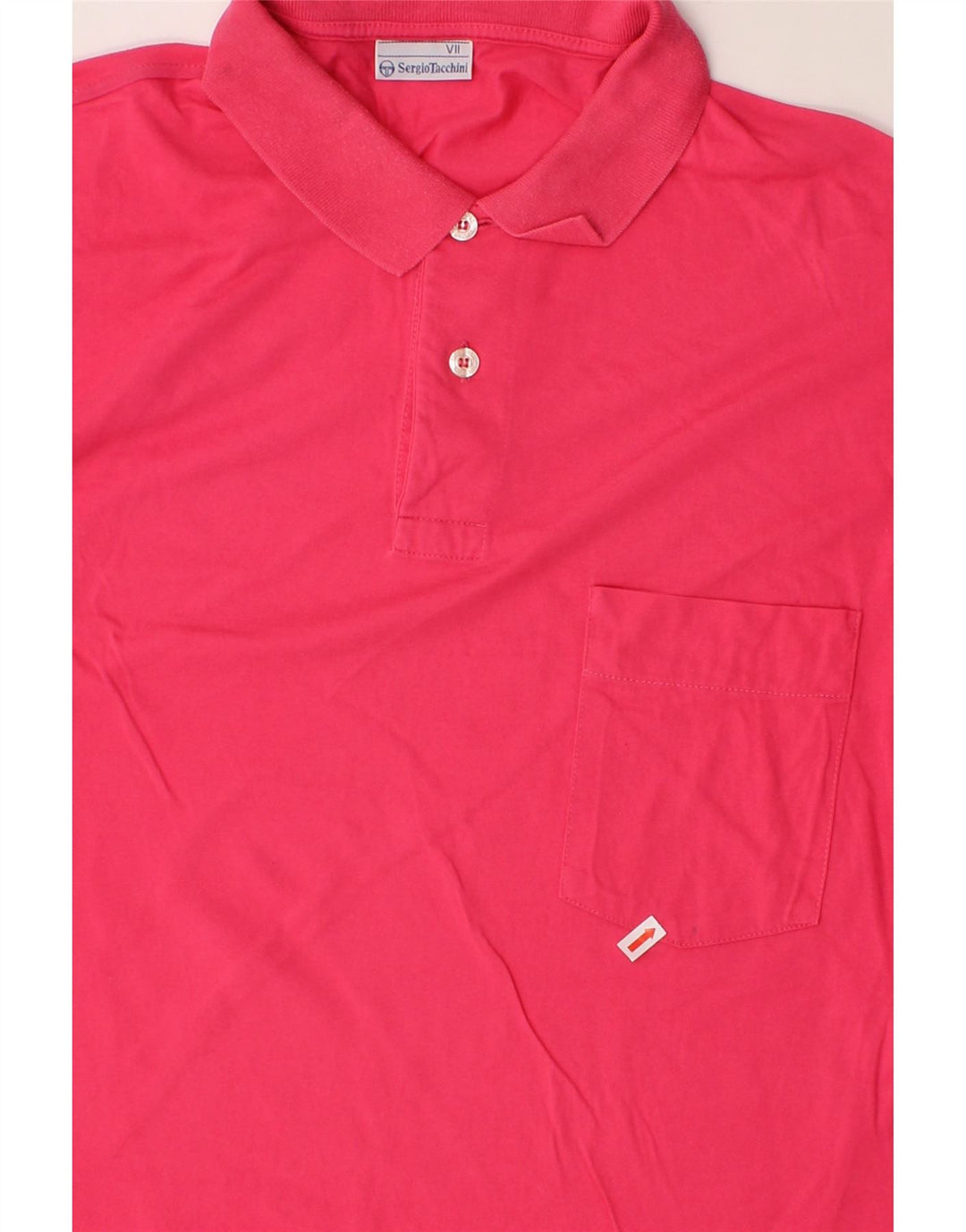 SERGIO TACCHINI Mens Polo Shirt XL Pink Cotton Vintage Sergio Tacchini and Second-Hand Sergio Tacchini from Messina Hembry 