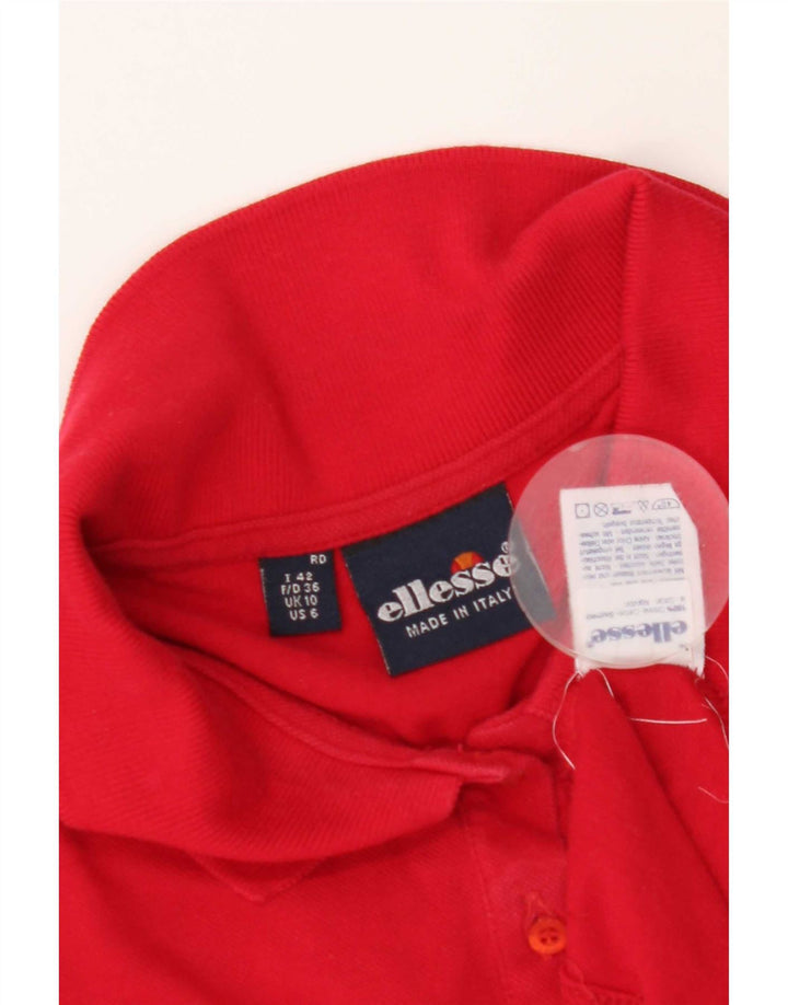 Tricou polo Ellesse pentru femei UK 10, bumbac roșu mic