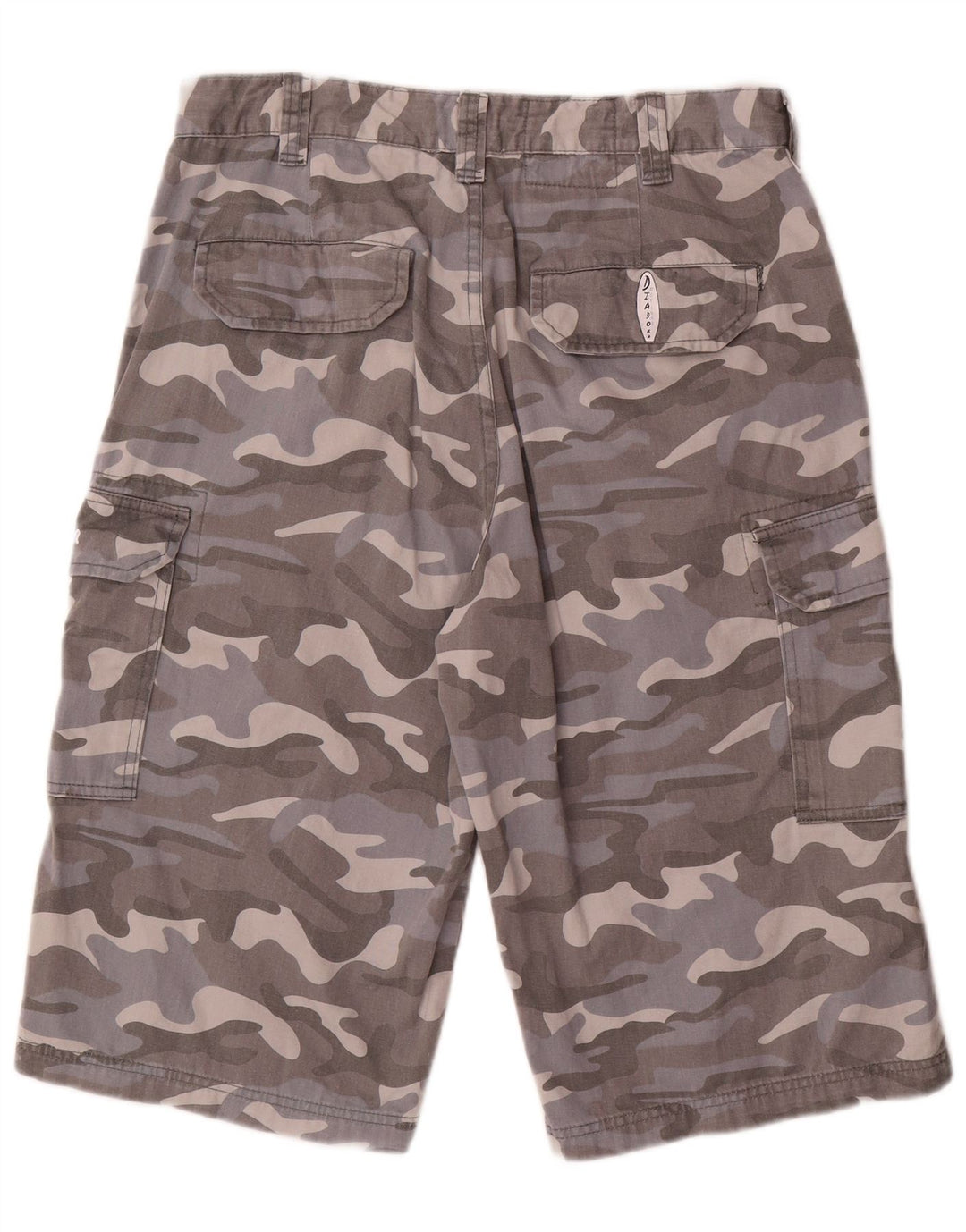 Pantaloni scurți cargo pentru bărbați Diadora W34, bumbac camuflaj, gri mare