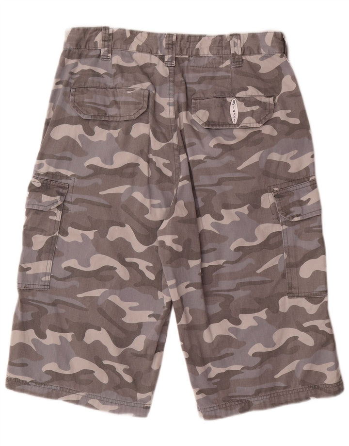 Pantaloni scurți cargo pentru bărbați Diadora W34, bumbac camuflaj, gri mare