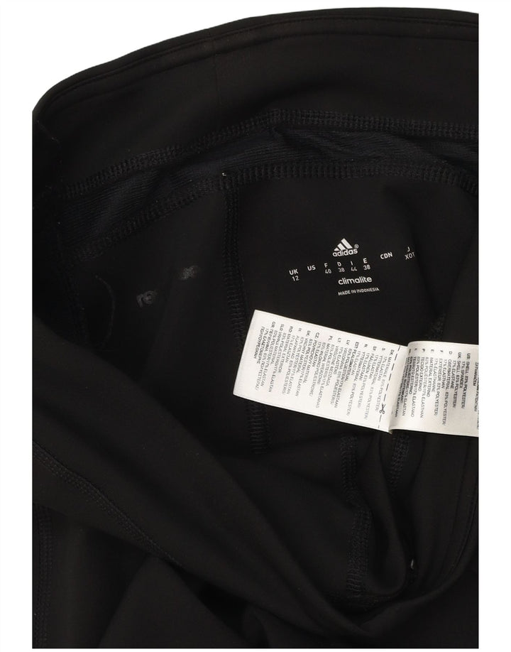 Adidas Womens Climalite Leggings UK 12 Medium Black Colorblock Poliester