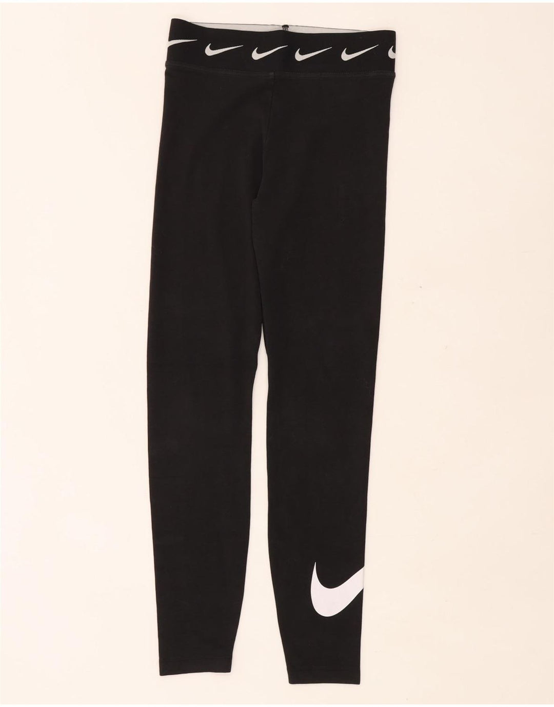 Leggings grafic NIKE pentru femei UK 8 Small Black