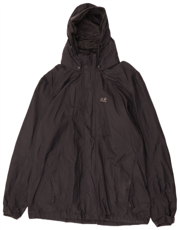 Jack Wolfskin Jachetă de ploaie cu glugă pentru bărbați UK 50 3XL Poliamidă neagră