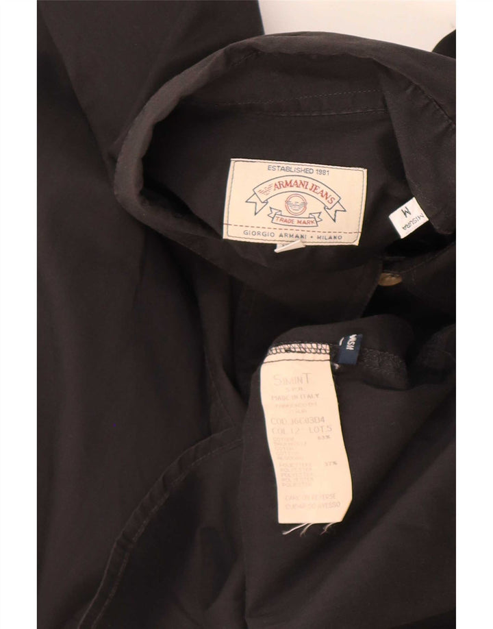 Cămașă pentru bărbați Armani Jeans, bumbac mediu negru