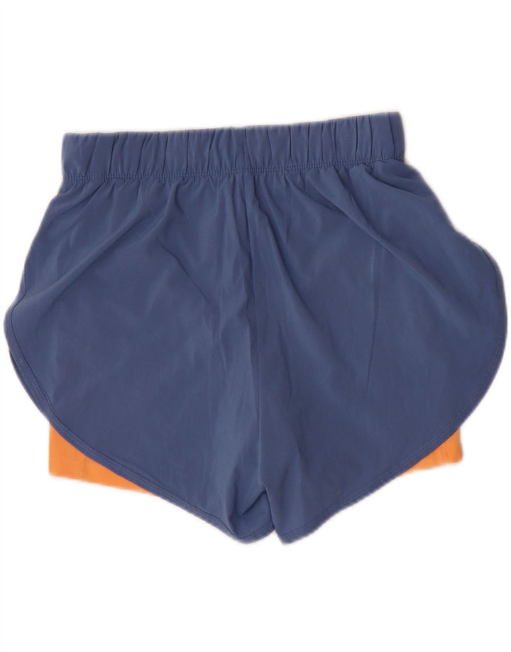 Pantaloni scurți sport Nike Dri Fit pentru femei UK 12 Medium Blue Colorblock Poliester