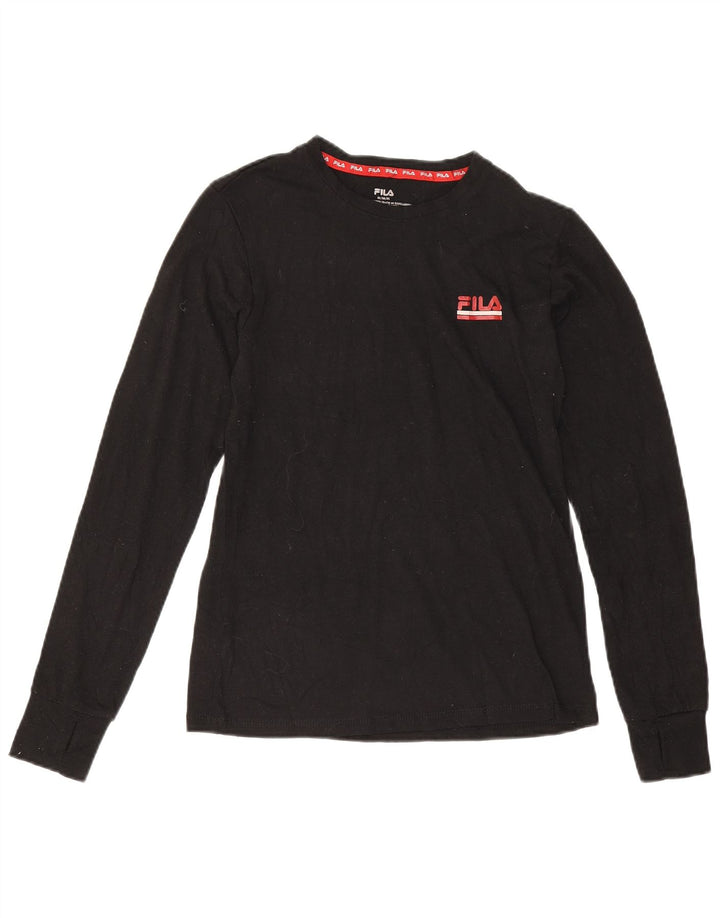 Top pentru femei Fila cu mânecă lungă UK 12 Medium Black Poliester