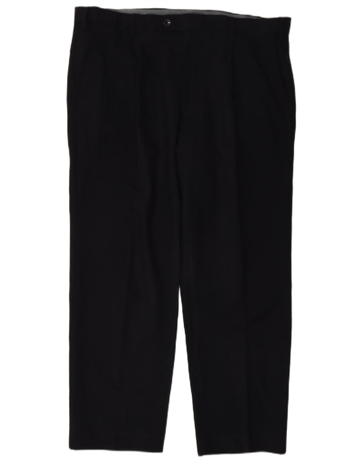 Pantaloni de costum obișnuiți pentru bărbați Marks & Spencer L38 L29 Poliester bleumarin
