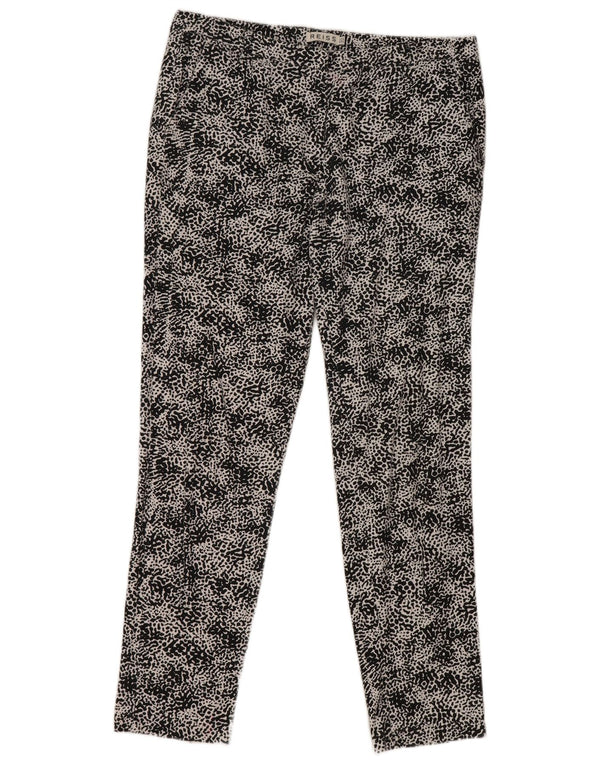 Pantaloni chino pentru femei Reiss UK 12 Medium W32 L29 Black Animal Print