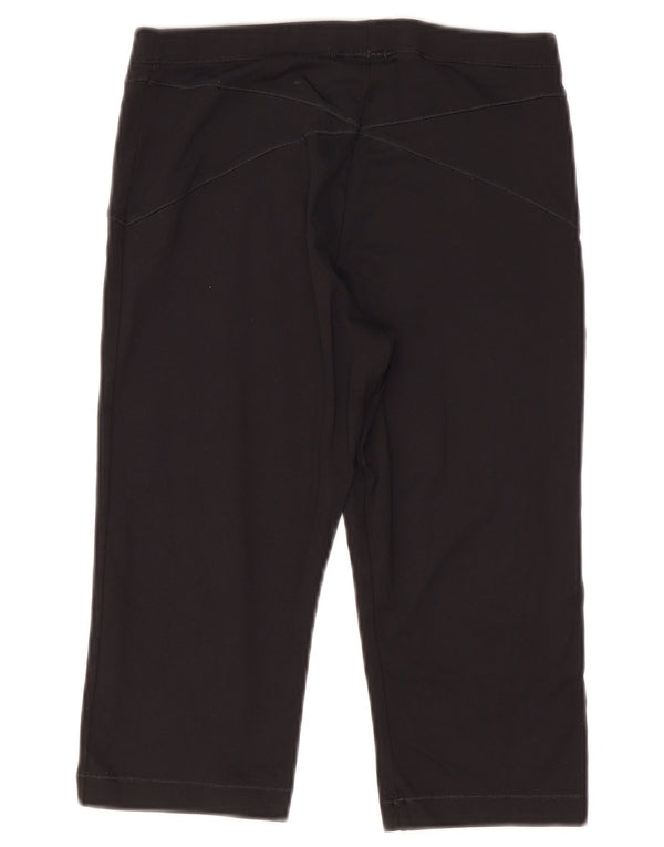 Leggings Capri Adidas pentru femei UK 12 Medium Negru Poliamidă