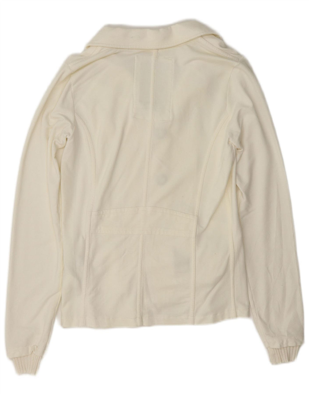 Sacou Woolrich pentru femei, cu 3 nasturi, UK 12, bumbac alb, mediu