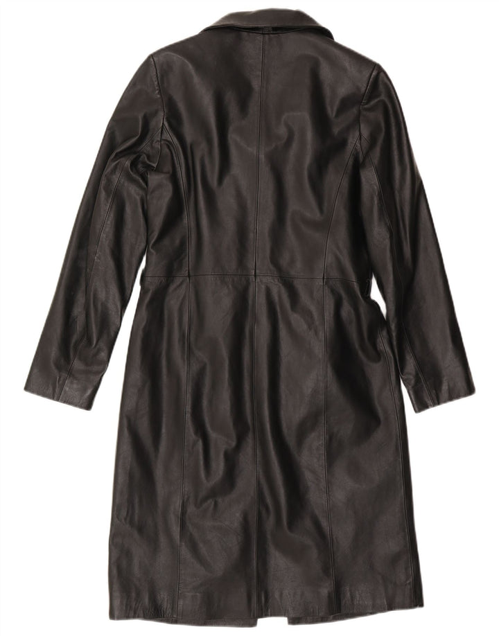 Palton de piele Cofi pentru femei UK 12 Medium Black Leather