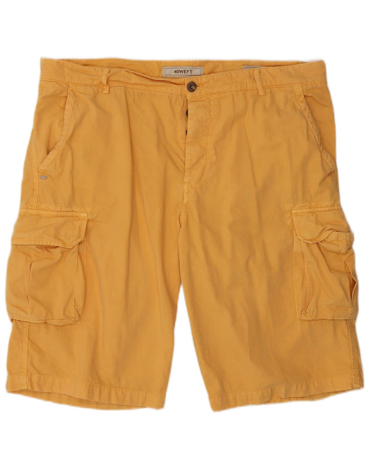 40Weft Pantaloni scurți cargo pentru bărbați IT 56 3XL W40 Bumbac galben