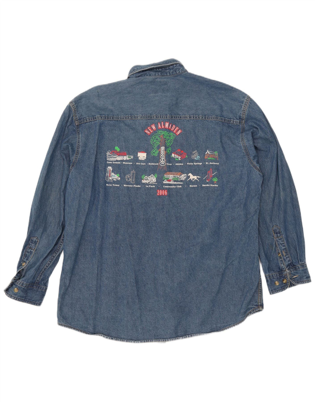 Cămașă Lee din denim cu grafică pentru bărbați, mare, albastru, bumbac