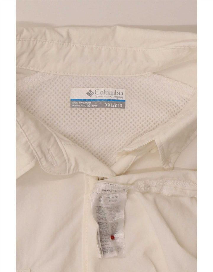 Cămașă de călătorie pentru bărbați Columbia 2XL, nailon alb