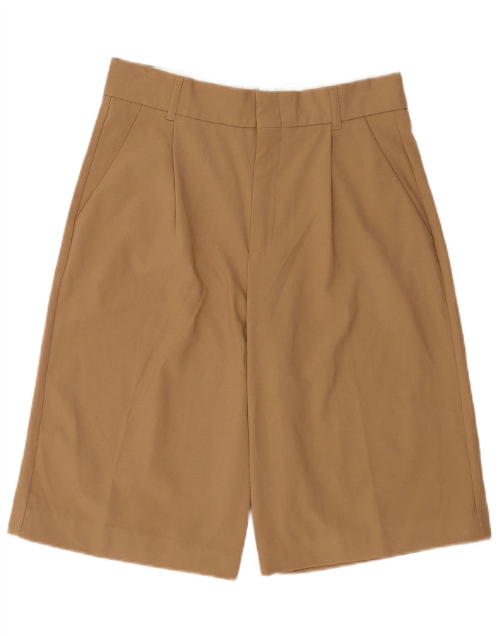 Pantaloni scurți chino cu talie înaltă Zara, pentru femei, W28, maro, poliester