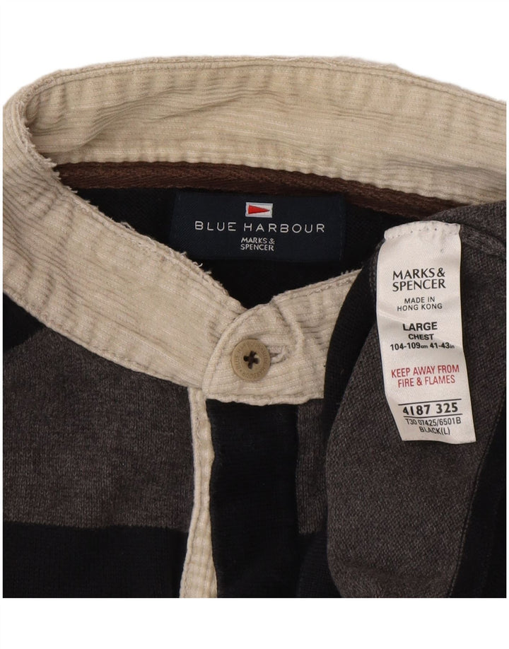 Marks & Spencer Pulover pentru bărbați Blue Harbour cu gât polo mare, gri