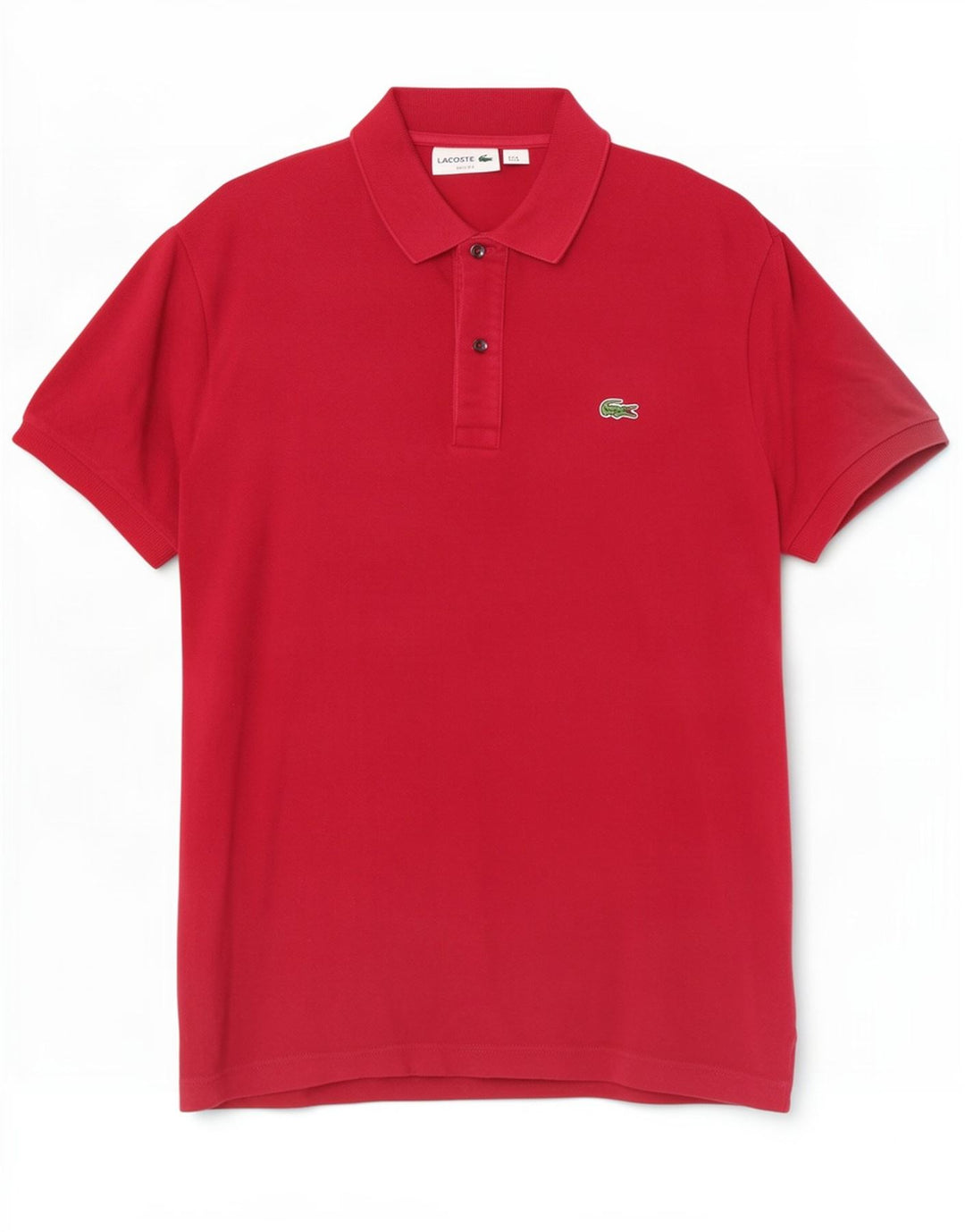 Tricou polo pentru bărbați Lacoste Slim Fit Mărimea 4, bumbac roșu mediu