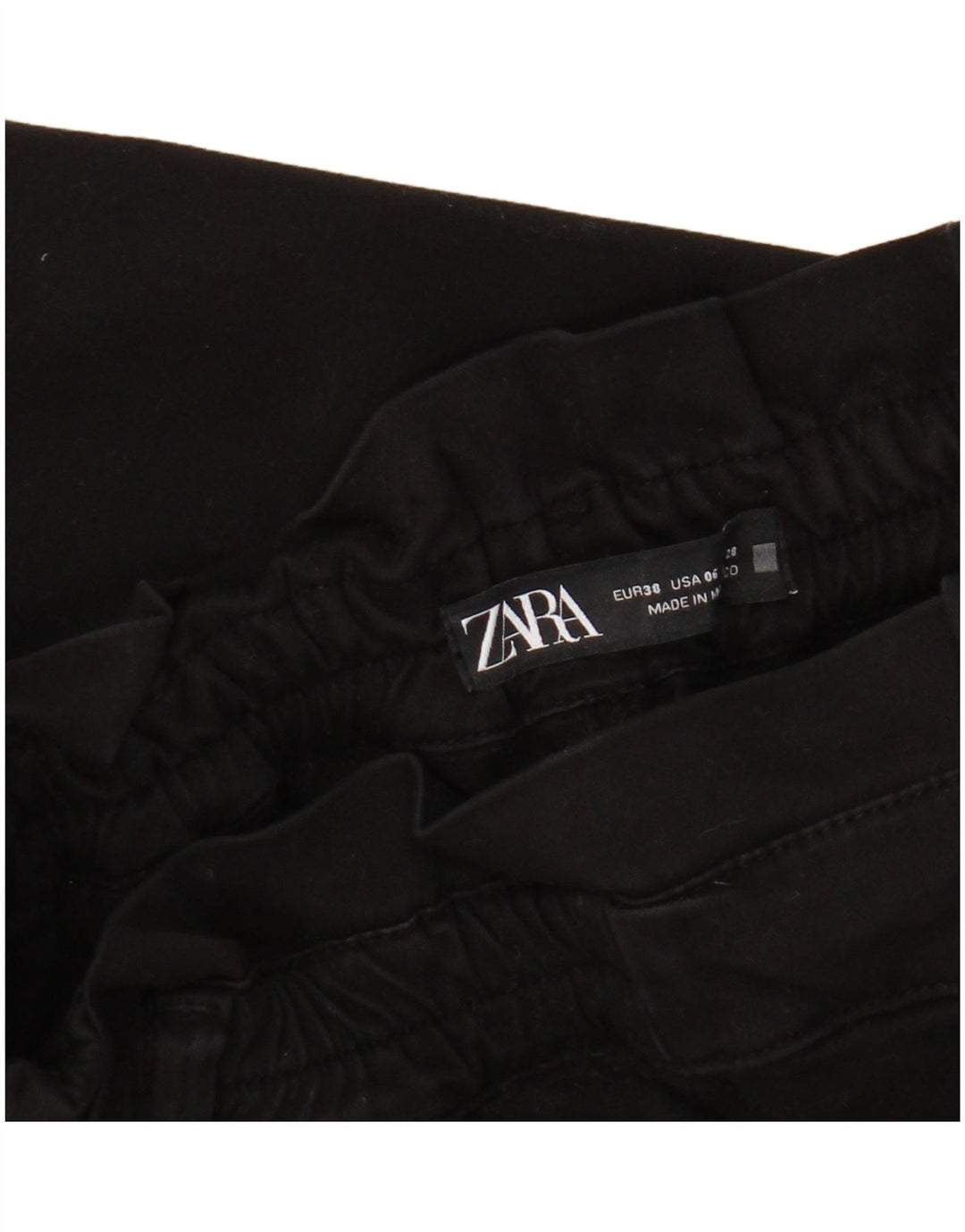 Pantaloni tăiați pentru femei Zara EU 38 Mici L28 L24 Negri