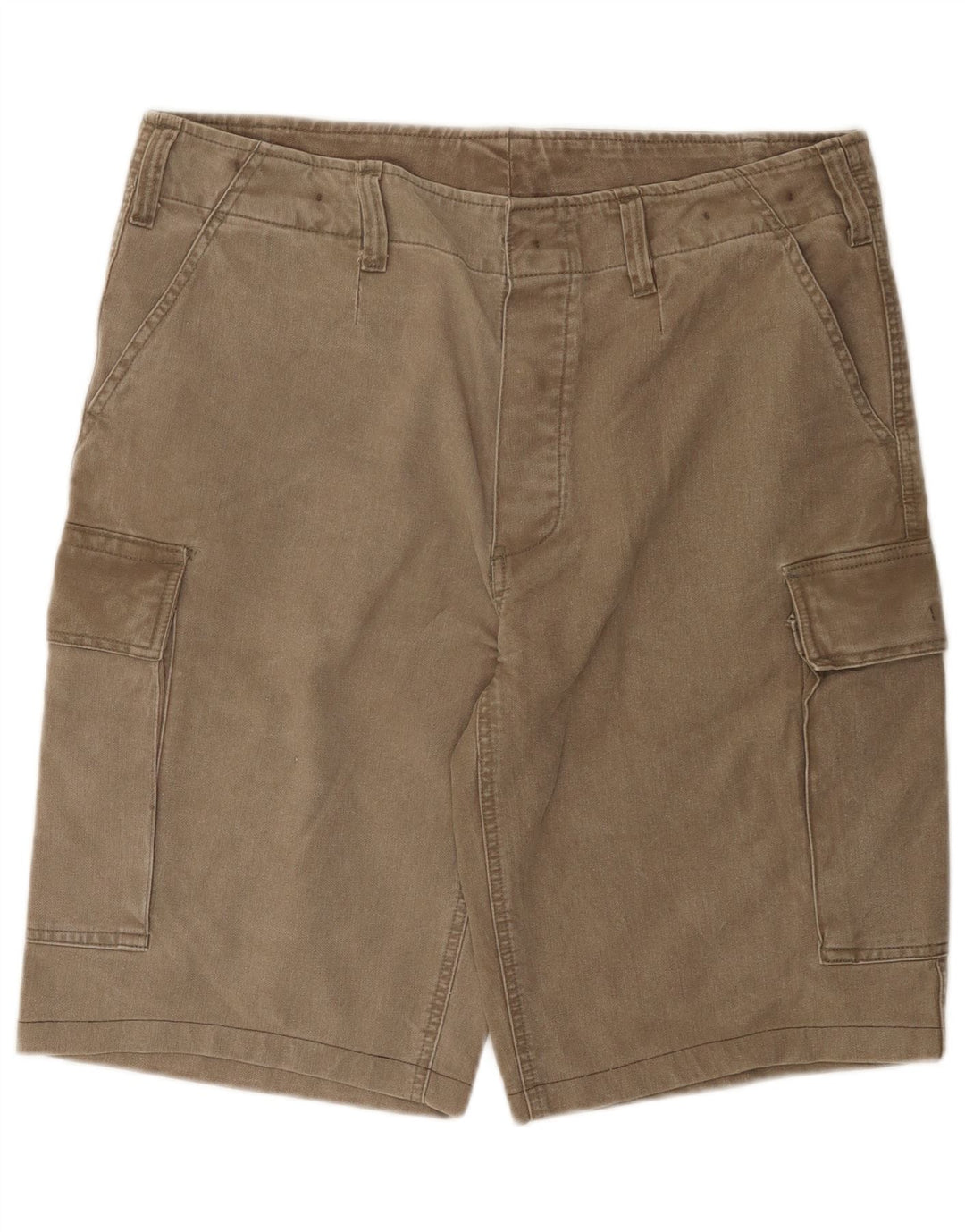 Pantaloni scurti cargo vintage pentru bărbați W36, bumbac mare kaki