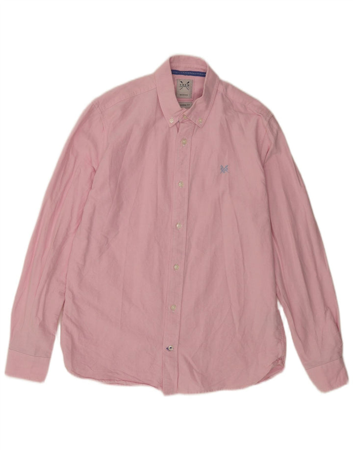 Crew Clothing Cămașă croită pentru bărbați, bumbac roz mediu