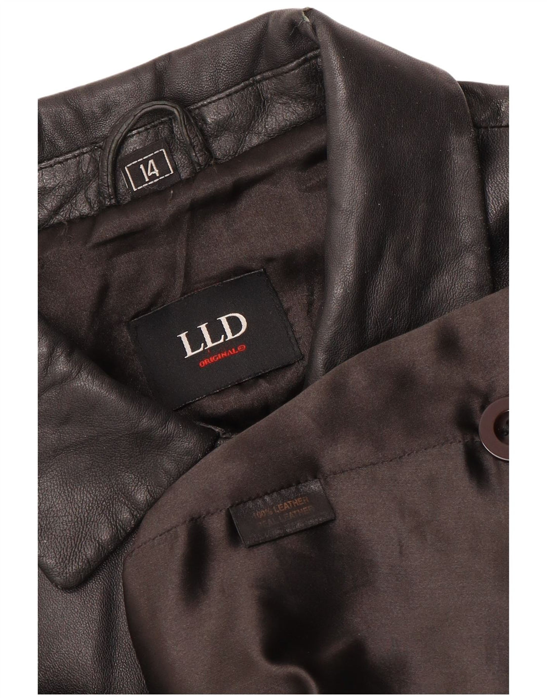 Geacă de piele pentru femei LLD UK 14, mare, neagră