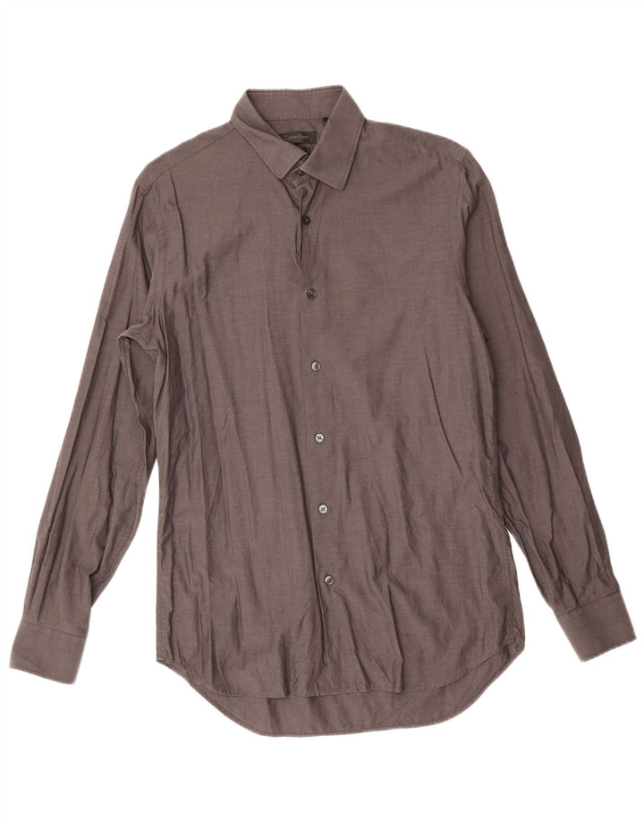 Cămașă pentru bărbați CALVIN KLEIN Slim Fit Mărimea 41 16 Mare Gri