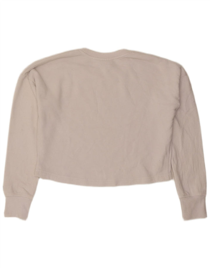 Pulover pentru femei Champion Oversized Crop Graphic Pulover UK 10 Small White