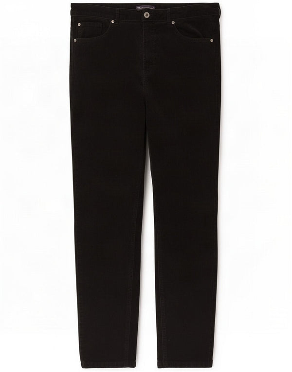 Marks & Spencer Pantaloni drepti din velur pentru femei UK 18 XL W36 L29 Negru