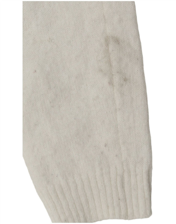 Pulover cardigan pentru femei Zara UK 12 Poliester alb mediu