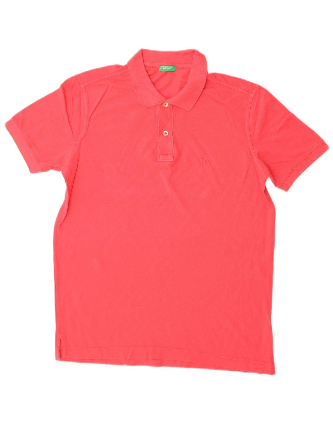 Tricou polo Benetton pentru bărbați, bumbac roșu mediu