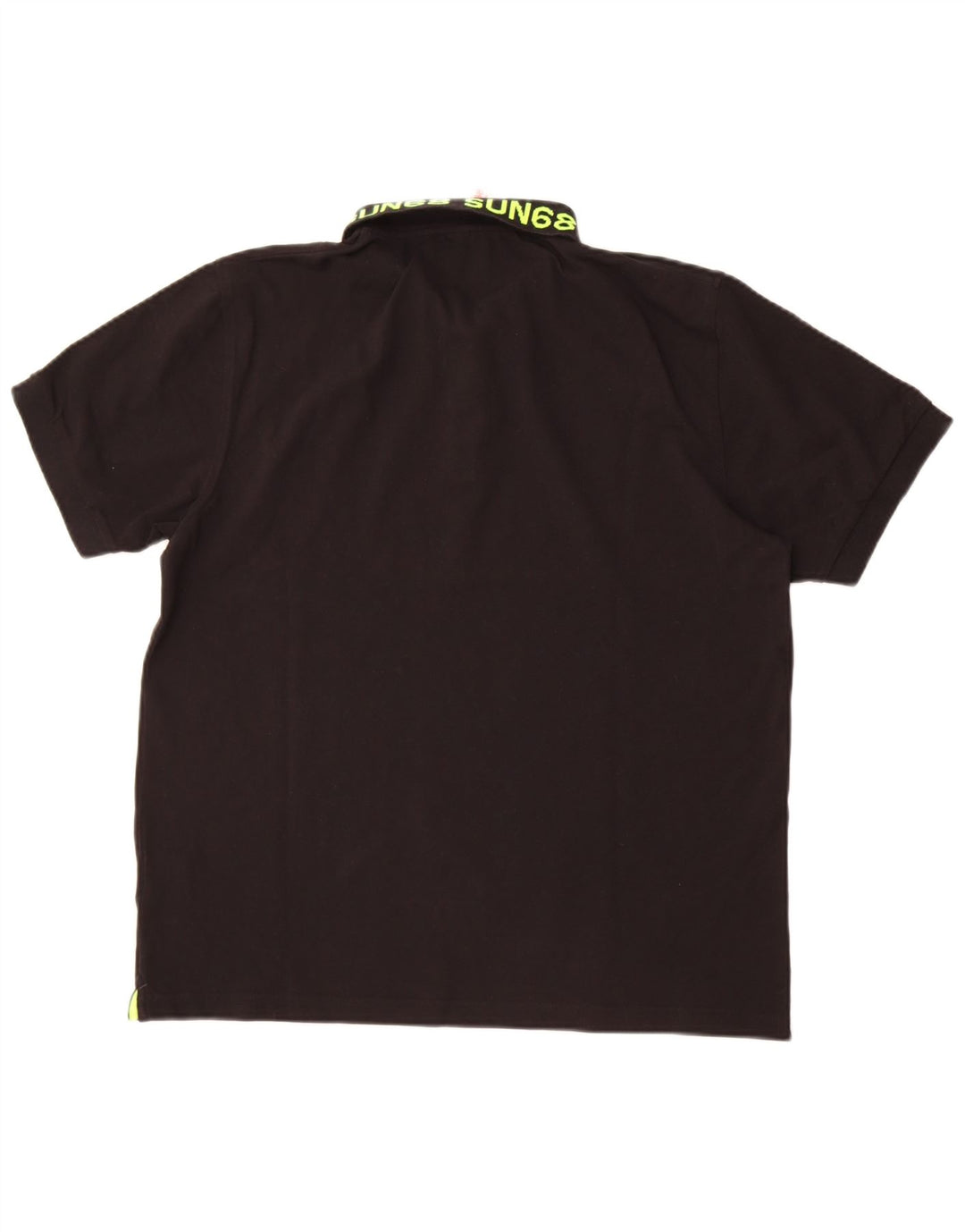 Sun68 Tricou polo cu grafică pentru bărbați 2XL, bumbac negru