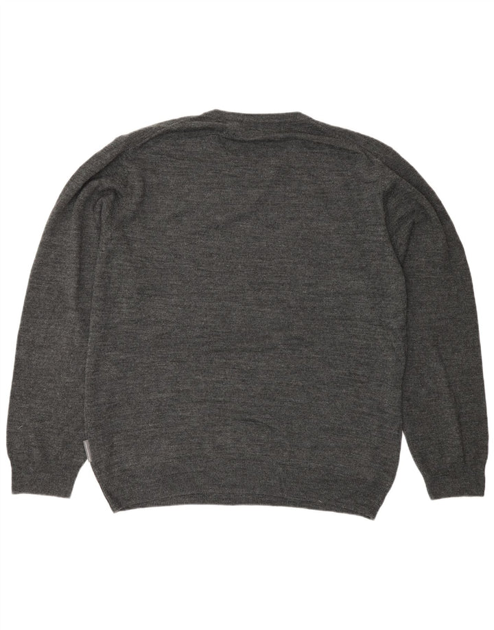 Pulover pentru bărbați French Connection cu gât roșu, XL, gri acrilic