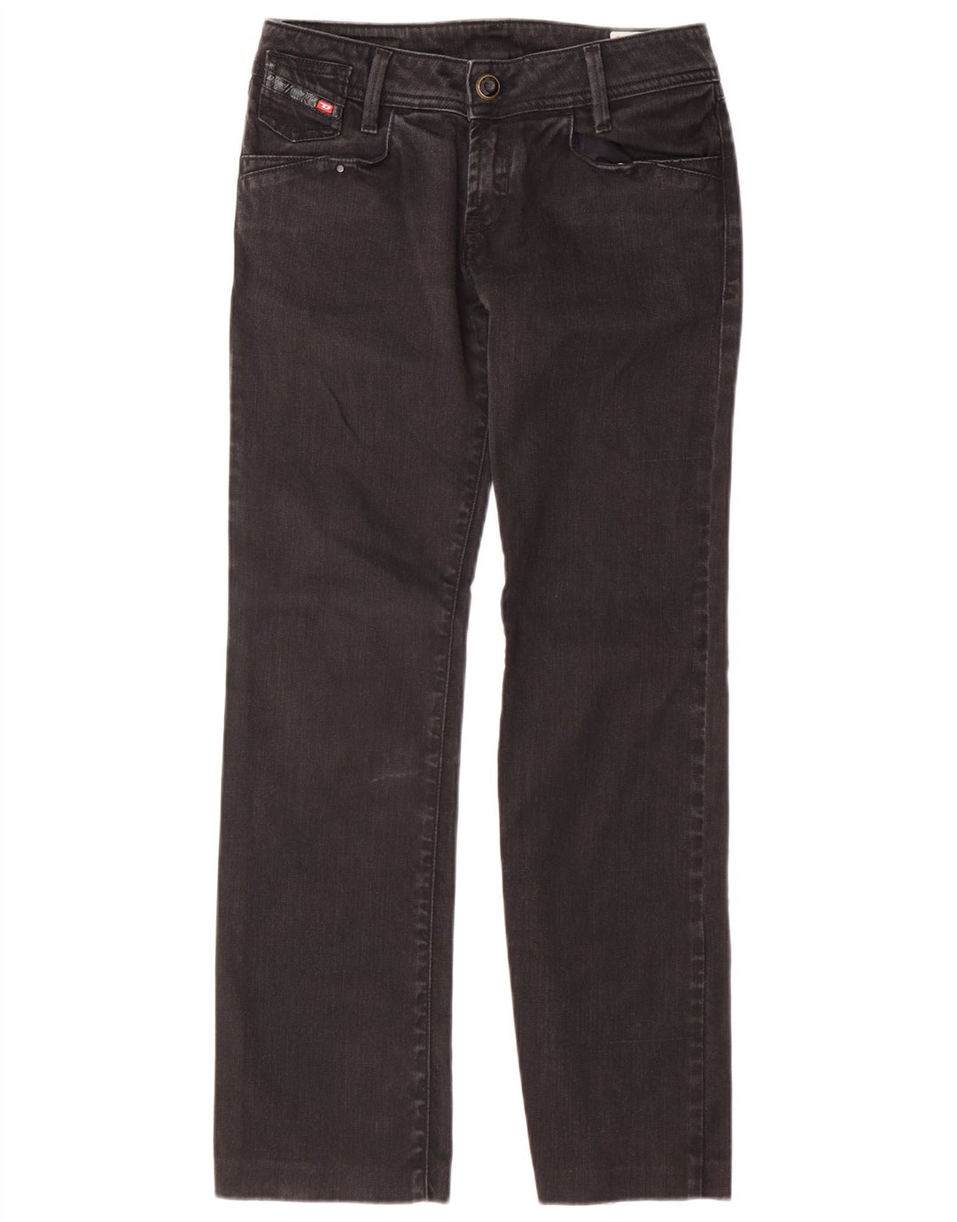 Blugi drepti Diesel Totta pentru femei W25 L27 bumbac negru