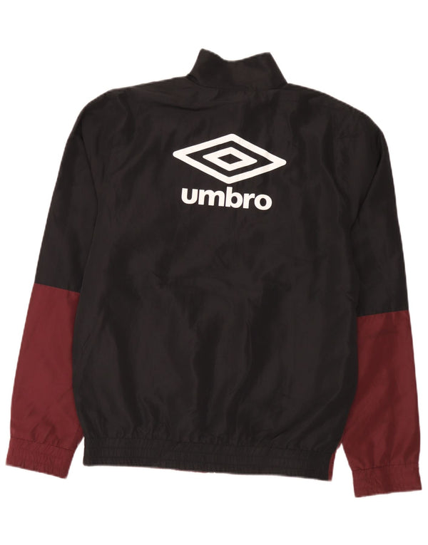 Jachetă de top pentru trening grafic Umbro pentru bărbați, mică, maro, din poliester