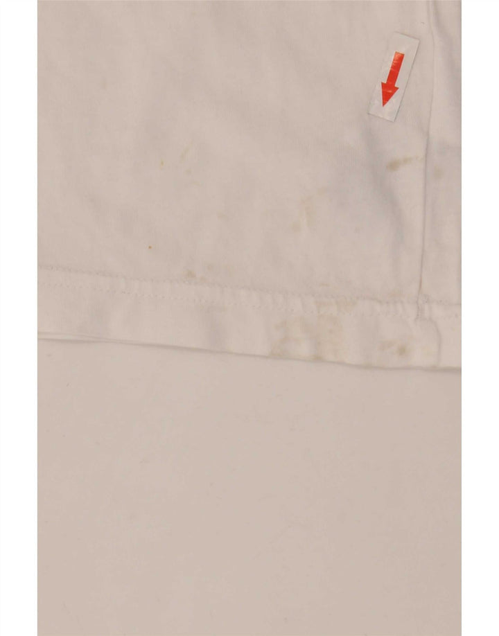 Tricou grafic Adidas pentru bărbați Top mare din bumbac alb
