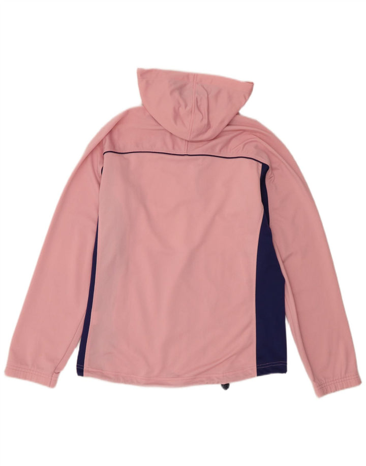 Jachetă de top pentru trening cu glugă Asics pentru femei UK 14 Medium Pink Colorblock