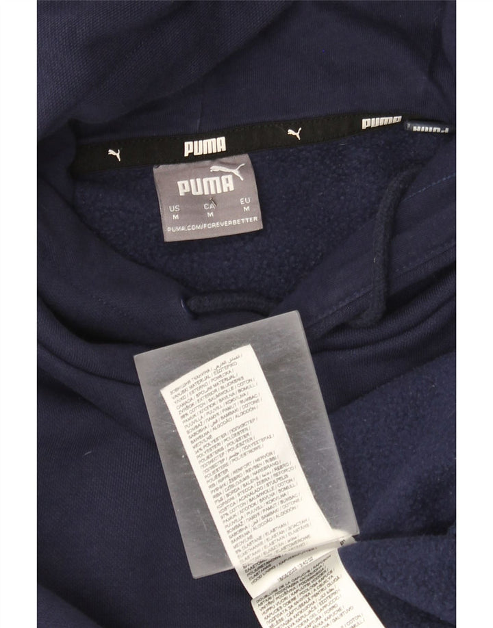 Pulover pentru bărbați Puma Graphic Hoodie Jumper mediu din bumbac bleumarin