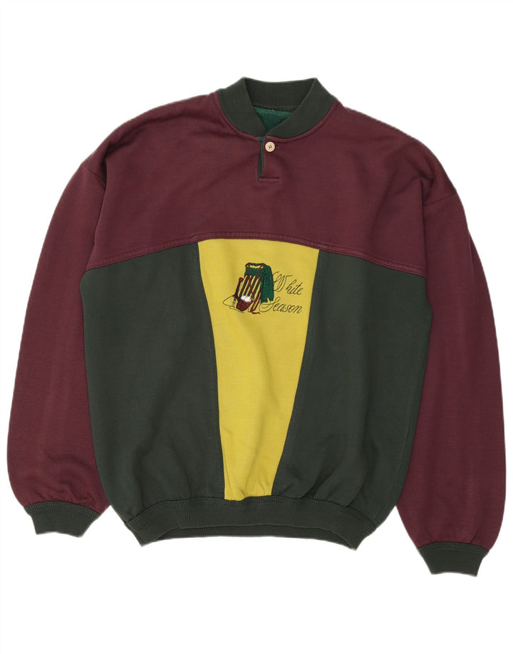 Pulover cu grafică vintage pentru bărbați, mare, multicolor