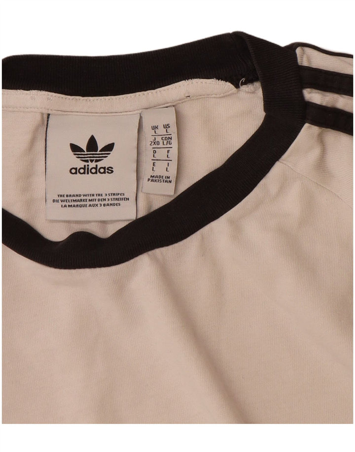 Tricou pentru bărbați Adidas Top mare, alb, bumbac