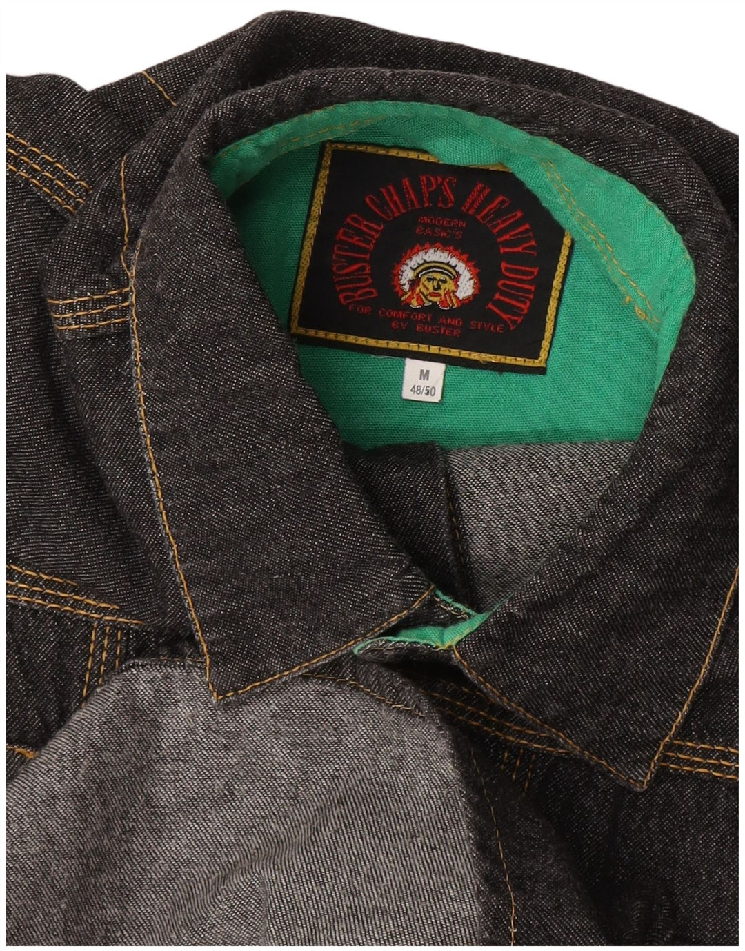 Cămașă din denim pentru bărbați BUSTER IT 48/50 Medium Negru