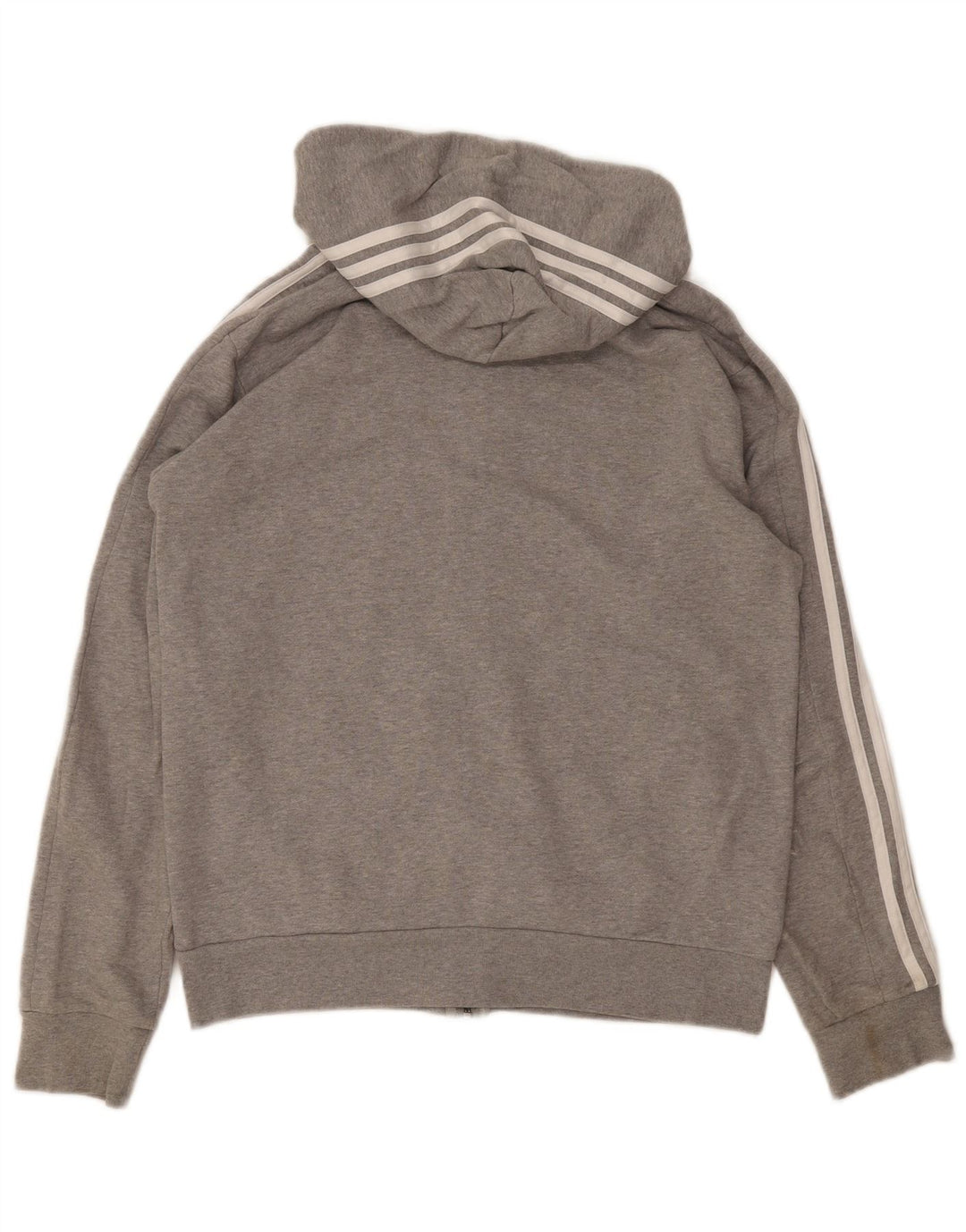 Pulover pentru bărbați Adidas Regular Fit, cu fermoar, bumbac, gri mediu