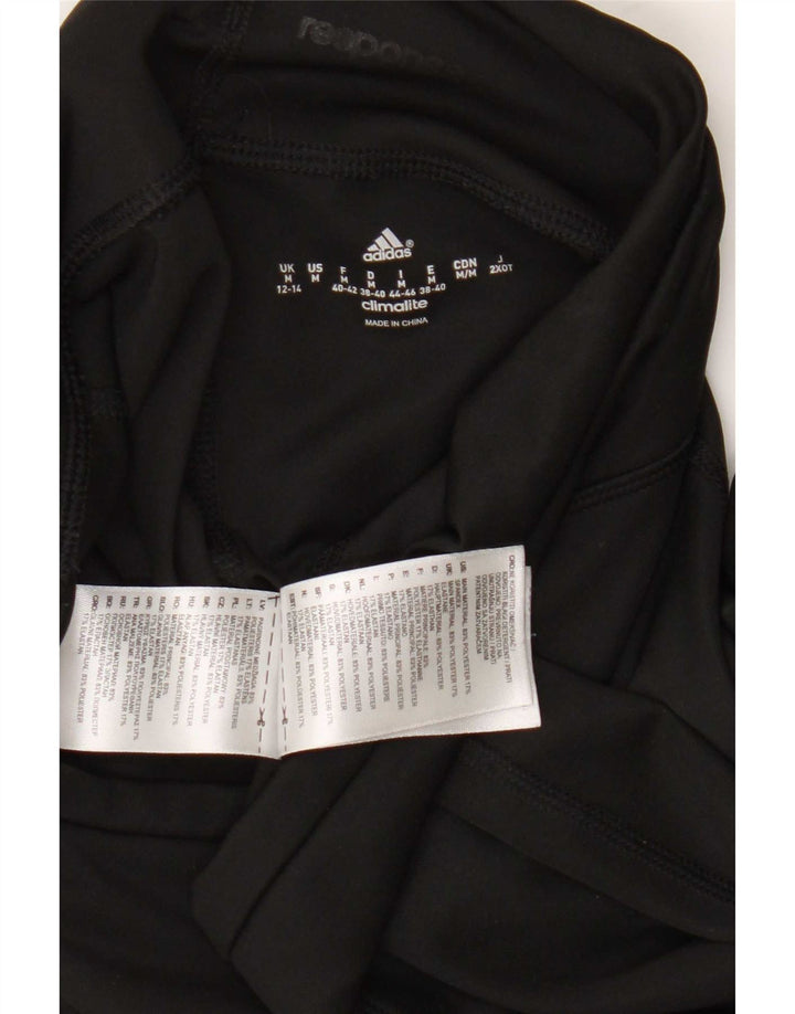 Leggings crop pentru femei Adidas UK 12/14 Poliester mediu negru